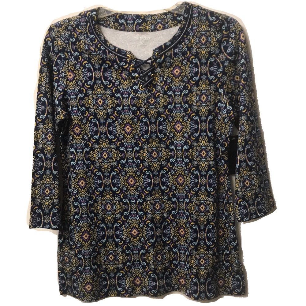 Kim Rogers, NWOT, sz M, cute patterned t-shirt